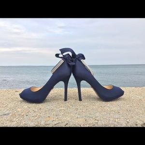 Nina Navy Blue Heels